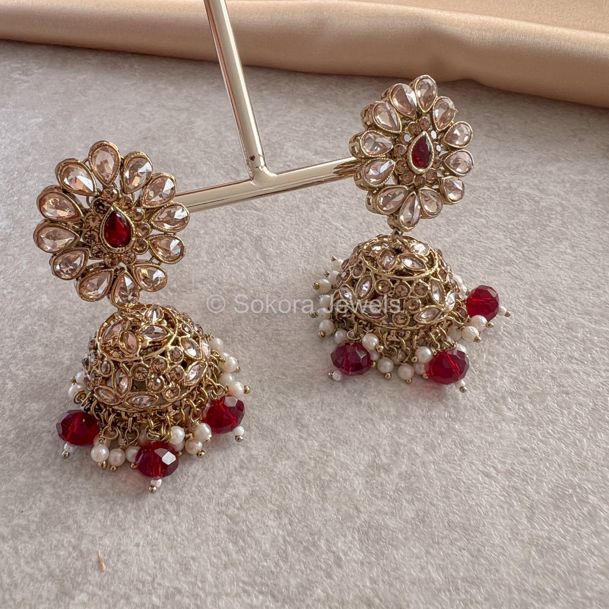 Long Gold Indian Jhumka Earrings Pakistani Earrings Jhumka - Etsy UK | Jhumka  earrings, Jhumka, Pakistani earrings